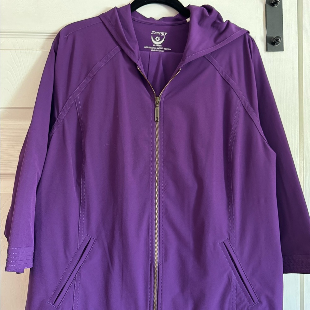 Zenergy  by Chico's Women's Vibrant Purple Jacket and capris